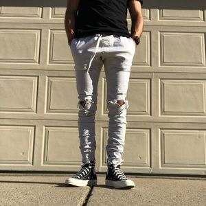 PacSun skinny joggers in white